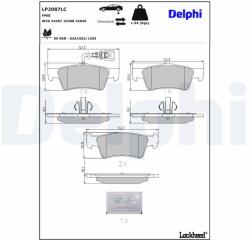 DELPHI Set placute frana DELPHI LP2087LC (LP2087LC)