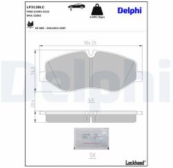 DELPHI Set placute frana DELPHI LP3138LC (LP3138LC)
