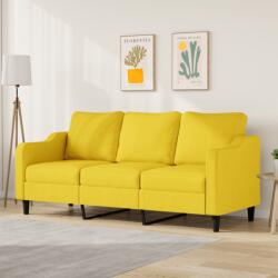 vidaXL Canapea cu 3 locuri, galben deschis, 180 cm, material textil GartenMobel Dekor (359372) Canapea
