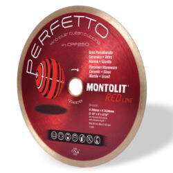Montolit Disc MONTOLIT CPF250 pentru gresie portelenata/ceramica/sticla/marmura/granit PERFETTO Ø 250 mm Disc de taiere
