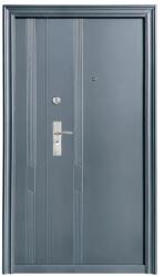 NOVO DOORS Usa metalica dubla de exterior cu izolatie si vizor Novo Doors ND43D, Deschidere Stanga Dreapta, Dimensiune 120x200 cm, Tabla 0.7 mm, pentru case, Gri antracit (ND43D)
