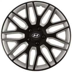 Versaco Set Capace De Roți Auto Dakar Compatibilitate Hyundai 4 Bucăți 14 Negru/Argintiu TA-00100391 (TA-00100391)