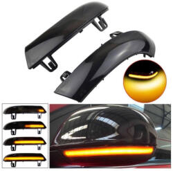 Carro Indicator oglindă 242455 pentru Vw Golf V 5 03-08 Jetta Passat B6 3c Sharan Superb, LED dinamic negru, set de 2 bucăți (CA-242455)