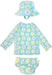 Zoocchini Costum de baie pentru copii Set cu pălărie Turcoaz ZOO16015 (ZOO16015)