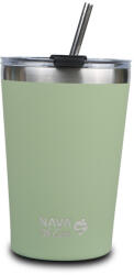 NAVA Pahar Termos Oțel inoxidabil 450ml Verde cu Pai 10-262-112 (10-262-112)