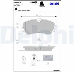 DELPHI Set placute frana DELPHI LP3367LC (LP3367LC)