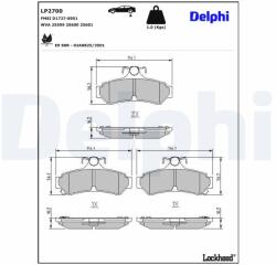 DELPHI Set placute frana DELPHI LP2700 (LP2700)