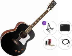 Cort CJ-Retro Premium SET Vintage Black Matte Електро-акустична китара Джъмбо