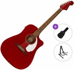 Fender Redondo Player Standard SET Candy Apple Red Електро-акустична китара Дреднаут