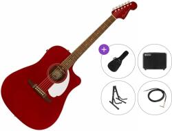 Fender Redondo Player Premium SET Candy Apple Red Електро-акустична китара Дреднаут