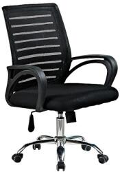 ProCart Scaun ergonomic de birou, baza otel cromat, inaltime reglabila 87-97 cm, rotativ, manere (BY011) - cartuseria