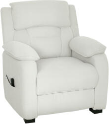 HOMCOM Fotoliu relax electric fotoliu recliner port USB suport picioare buzunare laterale telecomandă 86x90x103cm crem | Aosom Romania (83B-655V90CW)