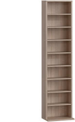 HOMCOM Raft pentru CD-uri cu 6 Rafturi Ajustabile, Capacitate 260 CD-uri/120 DVD-uri, 33x24x140 cm, Lemn Natural | Aosom Romania (836-596V00ND)