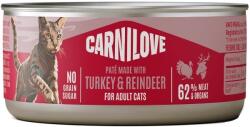 CARNILOVE Cat Can Paté Made with Turkey & Reindeer 100 g