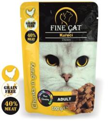 Fine Cat grain-free adult tasakos eledel, csirke mártásban 22 × 100 g