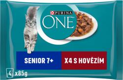 ONE Senior alutasakos eledel macskáknak, marhahús 4 x 85 g