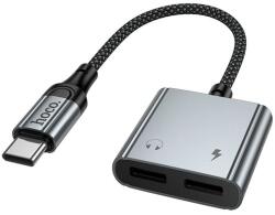 hoco. USB 2.0 Type C Összekötő + USB Type C Szürke 15cm HC673563 (HC673563)