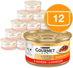 Gourmet Gold Sauce Delight macska konzerv, hús szószban, 12 x 85 g