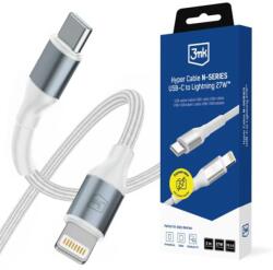 3mk Protection - Adatkábel Hyper N-Series - Type-C to Lightning, 27W, 9V/3A, 2m - Fehér