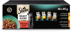 Sheba tasakos eledel, vegyes válogatás lében felnőtt macskáknak 48 × 85 g