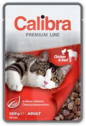 Calibra Cat Premium tasakos eledel felnőtt macskáknak Csirke és marhahús 100 g