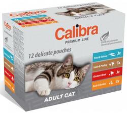 Calibra Cat Premium tasakos eledel felnőtt macskáknak multipack, 12 × 100 g