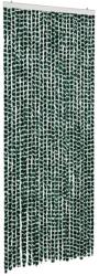 vidaXL zöld és fehér zsenília rovarfüggöny 100 x 230 cm 2.45 kg (377386VidaXL)