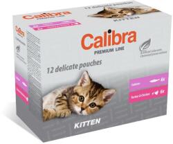 Calibra Cat Prémium tasakos eledel kismacskáknak, multipack 12 × 100 g