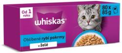 Whiskas tasakos eledel, halas válogatás zselében 80 × 85 g