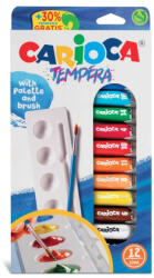 CARIOCA Acuarele tempera Carioca 12 culori 10 ml cu tavita si pensula (SD-SKP183)