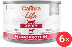 Calibra Cat Life macskakonzerv felnőtt macskáknak marhahússal, 6 × 200 g (KRMK0764bun)