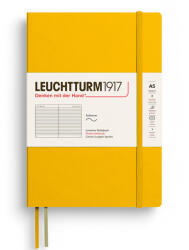 Leuchtturm Caiet a5 dictando coperta flexibila galben floarea soarelui Leuchtturm (LT374001)