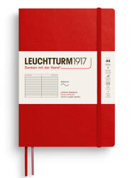 Leuchtturm Caiet a5 dictando coperta flexibila rosu cherry Leuchtturm (LT373995)