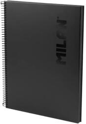 MILAN Caiet A4 80 file romana spira Negru Shadow MILAN (57142E80DWK)