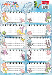 TANEX Etichete scolare 30/set mermaids tls-828 Tanex (TWTLS828)