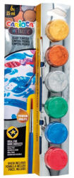 CARIOCA Acuarele tempera Carioca Metalic 6 culori x 25 ml + pensula pe blister (SKP266)