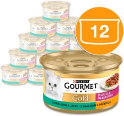Gourmet Gold macska konzerv, nyúl májjal, 12 x 85 g