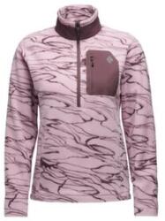 Black Diamond Rift HZ Fleece Jacket Women Pulover Relief-Meadow Rose-Fig L