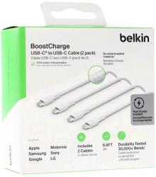 Belkin Braided C-c 2.0 2m White 2pk