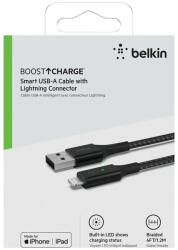 Belkin Smart Led Usb-a To Lightning Cable, Black