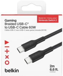 Belkin Gaming Usb-c To Usb-c Braided Pcr Cable 60w 2m pentru NSW2
