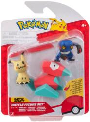 Figurina Pokemon Battle 3 Pack Mimikyu Porygon and Croagunk Figurina
