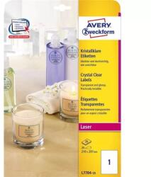 AVERY L7784-25 210x297mm 25db-os poliészter víztiszta etikett (L7784-25) - pepita