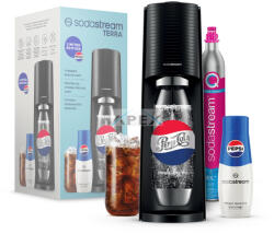 SodaStream Limitált kiadású TERRA Black PEPSI MADE BY ME Megapack szódagép