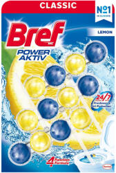 Bref Color Aktiv WC frissítő Lemon - 3x50g