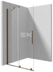 Deante PRIZMA - Zuhanyfal, walk-in, 100 cm - csúsztatható - szálcsiszolt bronz - KTJ_C30R
