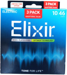 Elixir Optiweb 10-46 3 Pack - Pachet 3 Seturi Corzi Chitara Electrica (3313216572)