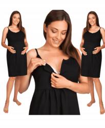 Anda Kismama szoptatós hálóing Marysia, L/XL, fekete (Marysia)