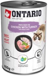 ONTARIO konzerv csirke és pulyka, pástétom 400g