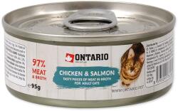 ONTARIO konzerv csirkedarabokkal és lazaccal 95g